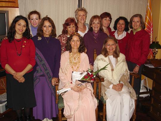 51 argentina.jpg - Argentina: Leaders met with their Raj Rajeshwari to establish GMDO, choosing as their GMDO National Director Nivia Ledesma (front left), beloved in the country as ?The Mother of Argentina?.